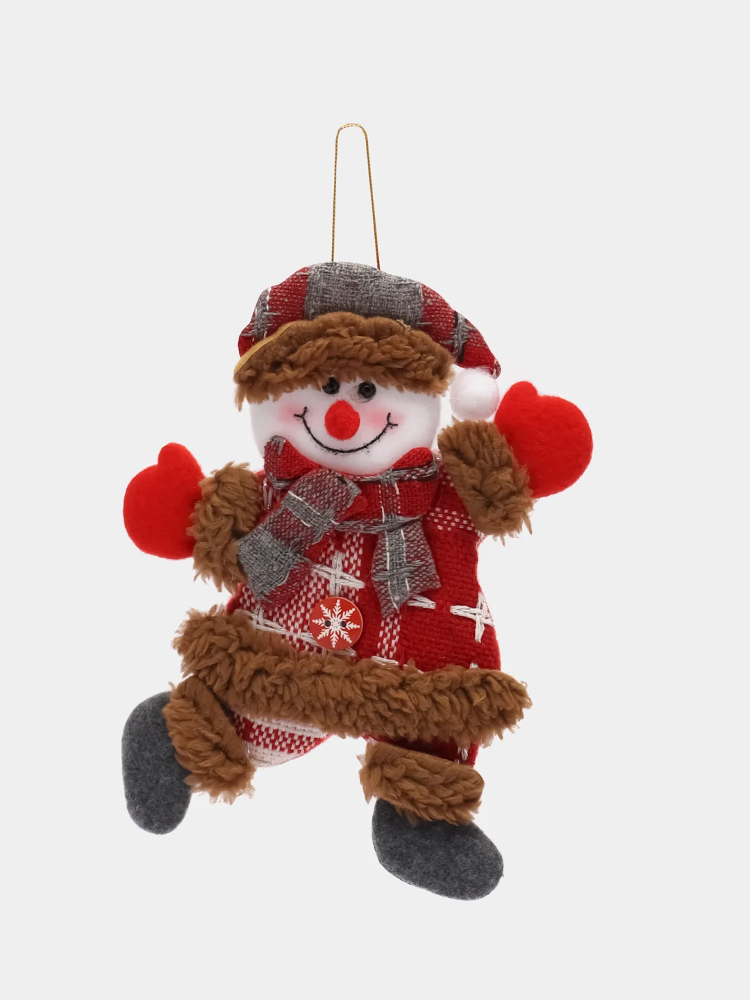 Коралловый новогодние игрушки на елку "Дед Мороз", "Снеговик", "Олень", "Мишка"