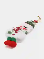 Серебряный новогодние игрушки на елку "Дед Мороз", "Снеговик", "Олень", "Мишка"