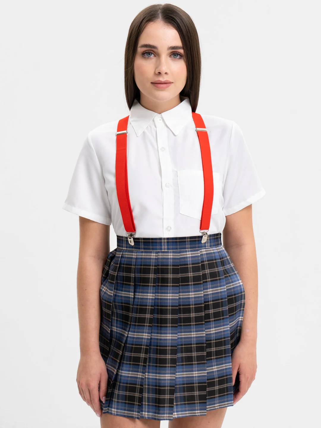 Красный подтяжки женские, унисекс, 2.5 см
