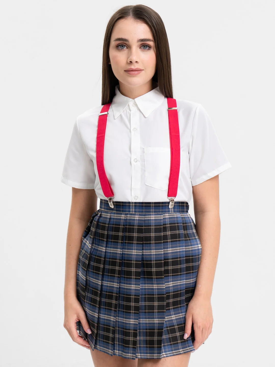 Розовый подтяжки женские, унисекс, 2.5 см