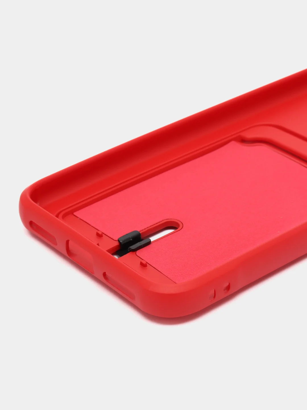 Вишнёвый силиконовый чехол для Xiaomi Redmi Note 7 (Сяоми Нот 7), с карманом для карт