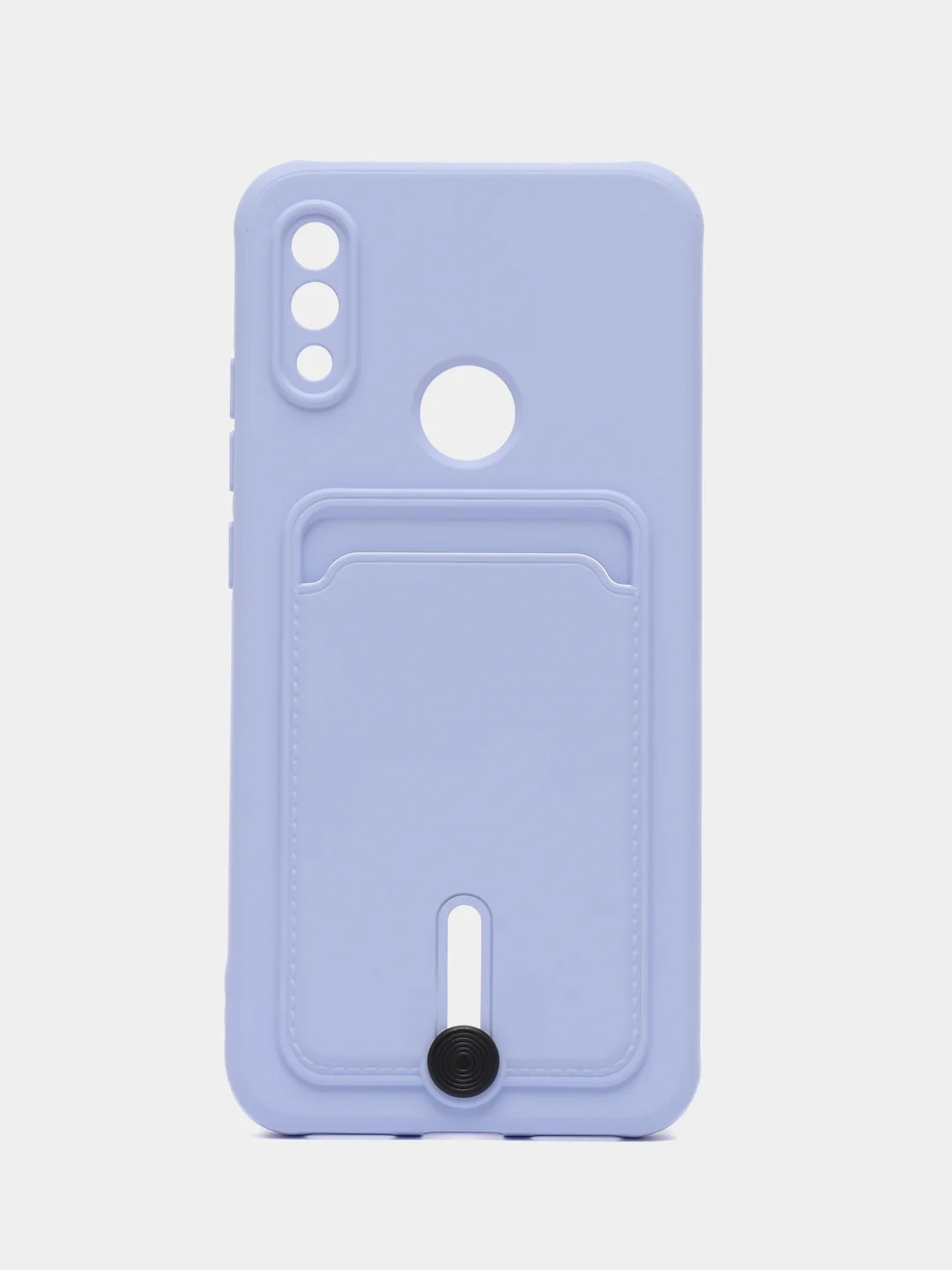Лавандовый силиконовый чехол для Xiaomi Redmi Note 7 (Сяоми Нот 7), с карманом для карт