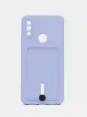 Лавандовый силиконовый чехол для Xiaomi Redmi Note 7 (Сяоми Нот 7), с карманом для карт