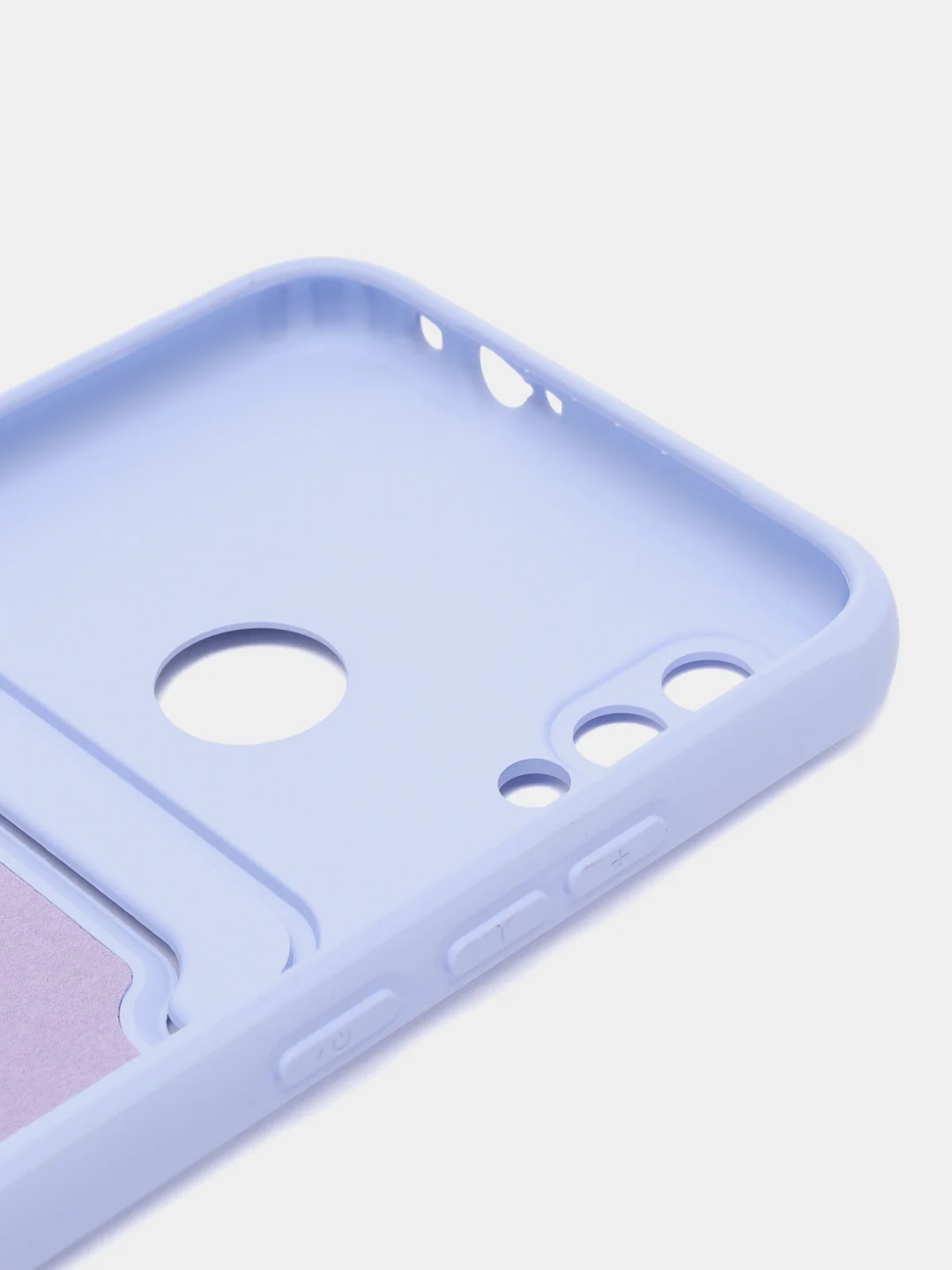Лавандовый силиконовый чехол для Xiaomi Redmi Note 7 (Сяоми Нот 7), с карманом для карт