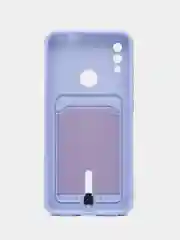Лавандовый силиконовый чехол для Xiaomi Redmi Note 7 (Сяоми Нот 7), с карманом для карт
