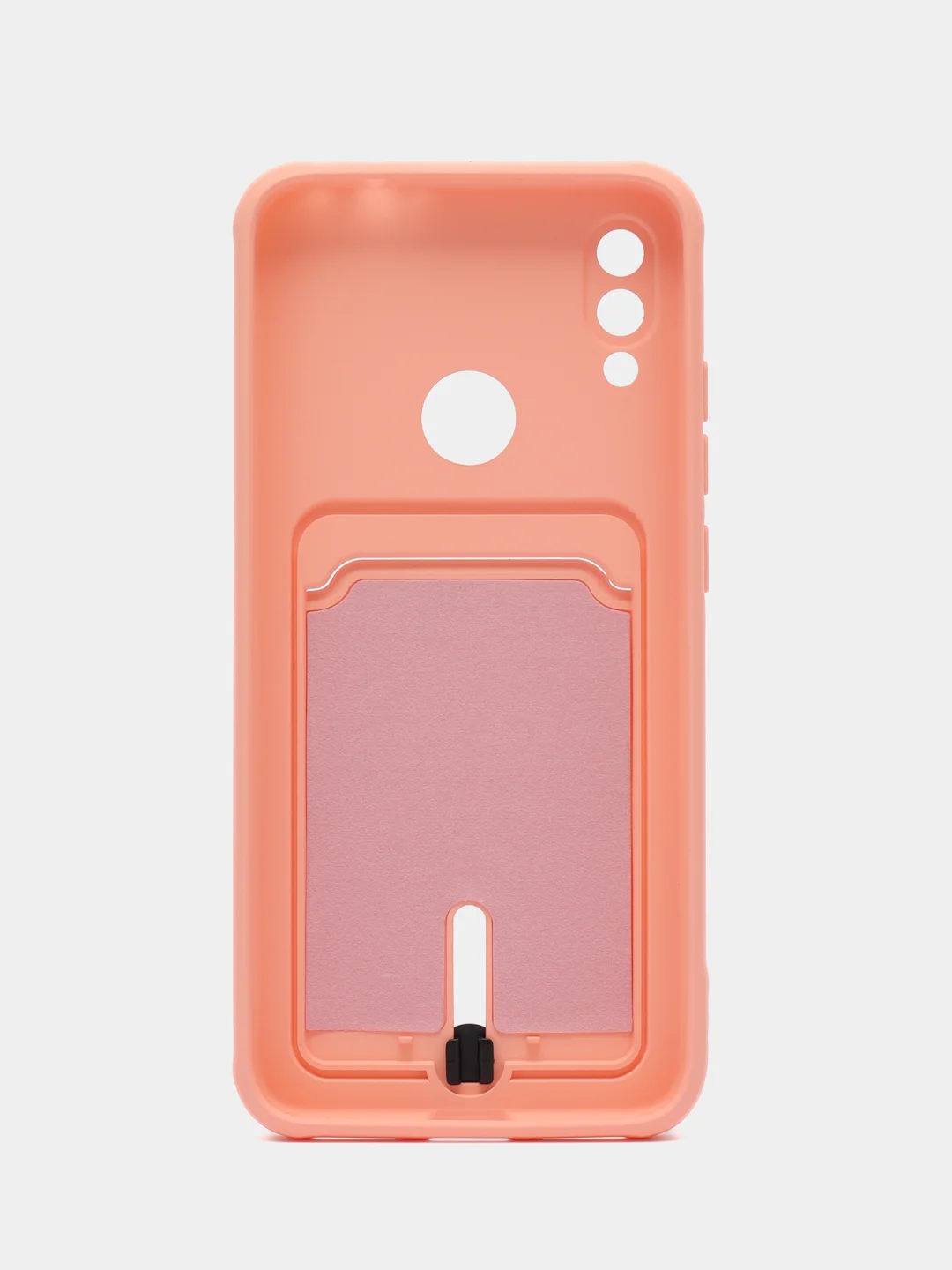 Пудровый силиконовый чехол для Xiaomi Redmi Note 7 (Сяоми Нот 7), с карманом для карт