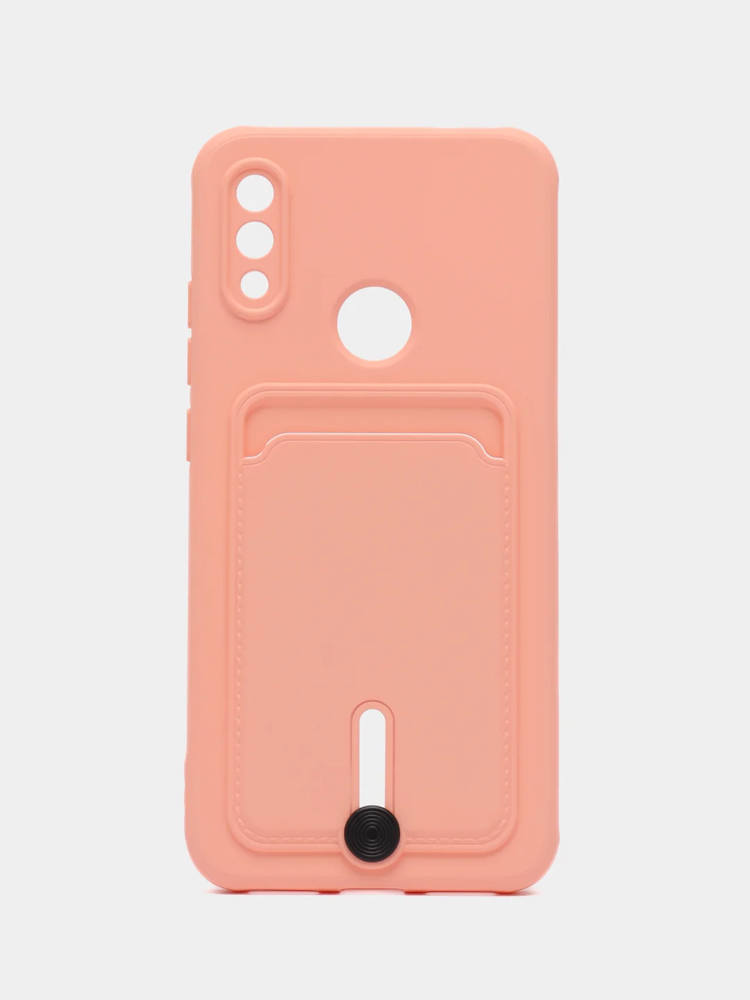 Пудровый силиконовый чехол для Xiaomi Redmi Note 7 (Сяоми Нот 7), с карманом для карт