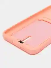 Пудровый силиконовый чехол для Xiaomi Redmi Note 7 (Сяоми Нот 7), с карманом для карт