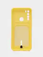 Желтый силиконовый чехол для Xiaomi Redmi Note 8T (Сяоми Редми Нот 8Т), с карманом для карт