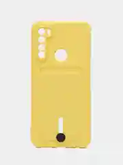 Желтый силиконовый чехол для Xiaomi Redmi Note 8T (Сяоми Редми Нот 8Т), с карманом для карт