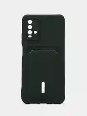 Тёмно-зелёный чехол силиконовый для Xiaomi Redmi 9T (Редми 9Т), с защитой камеры