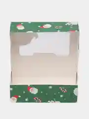 Зеленый новогодние складные коробки для подарков, десертов