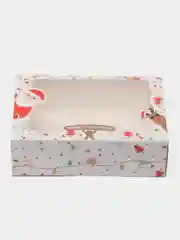 Белый новогодние складные коробки для подарков, десертов