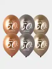 Индиго воздушные шары на юбилей 6 шт/35см Хроом/Зеркальные