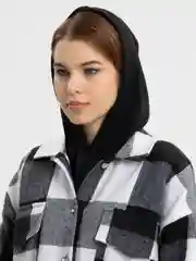 Черный женский теплый костюм тройка, оверсайз, рубашка-кофта, штаны джоггеры