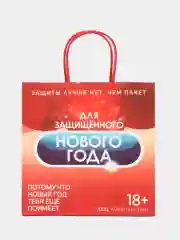 Пакет подарочный новогодний, новогодний пакетик "С новым 2025 годом", 22х22см 1 дизайн