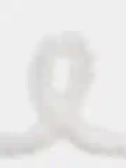 Белый мишура белая d=10 / 7,5 см, 200 см. / Новогодние украшения