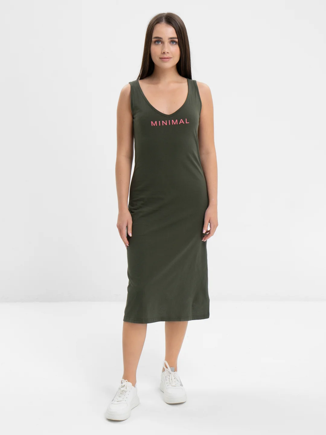 Хаки платье женское KLERY Minimal, хаки