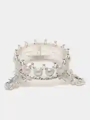 Белый подставка для кистей "Корона"