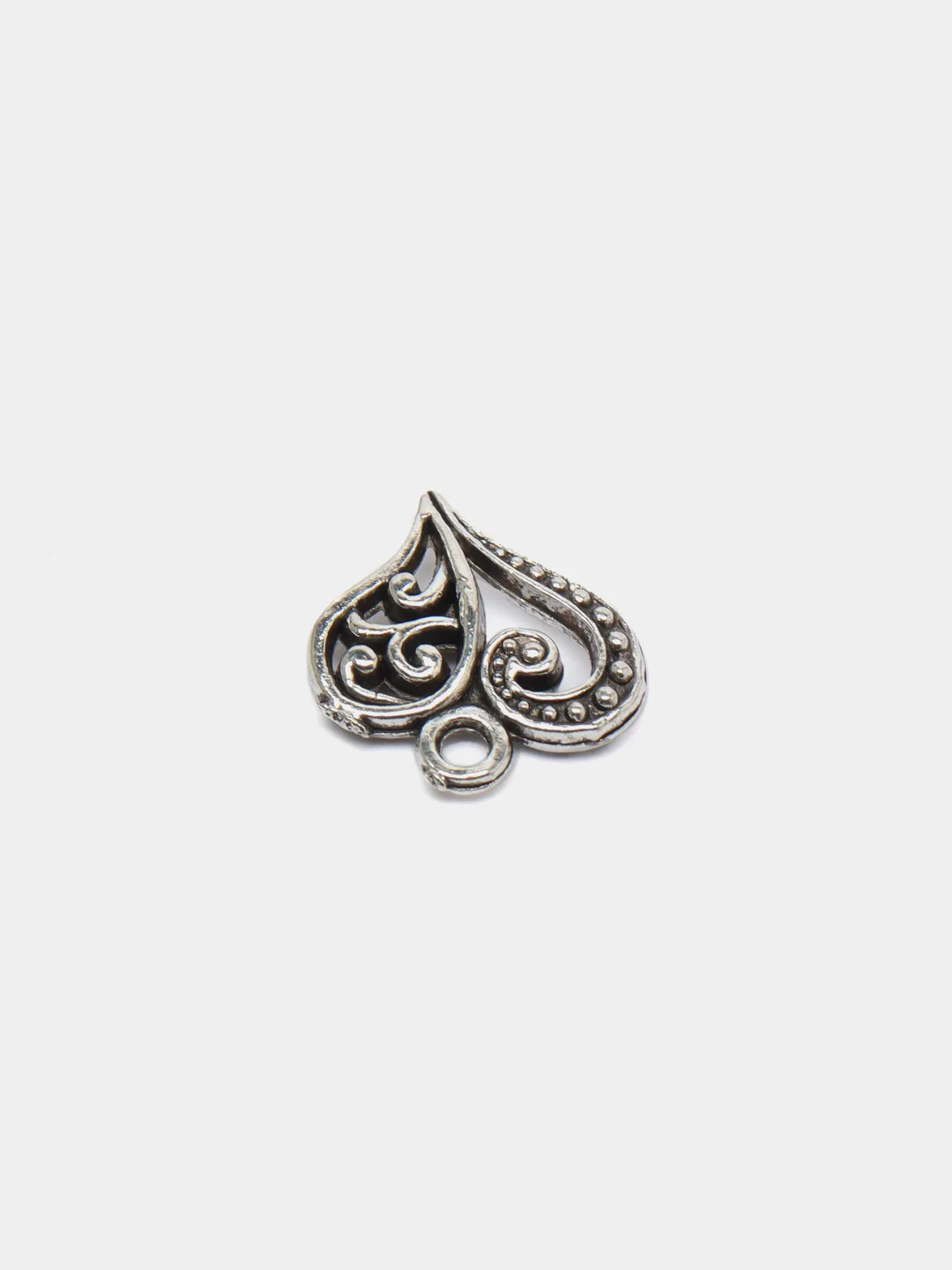 Серебряный подвеска-сеттинг в форме сердца, 13*14 мм, 5 шт