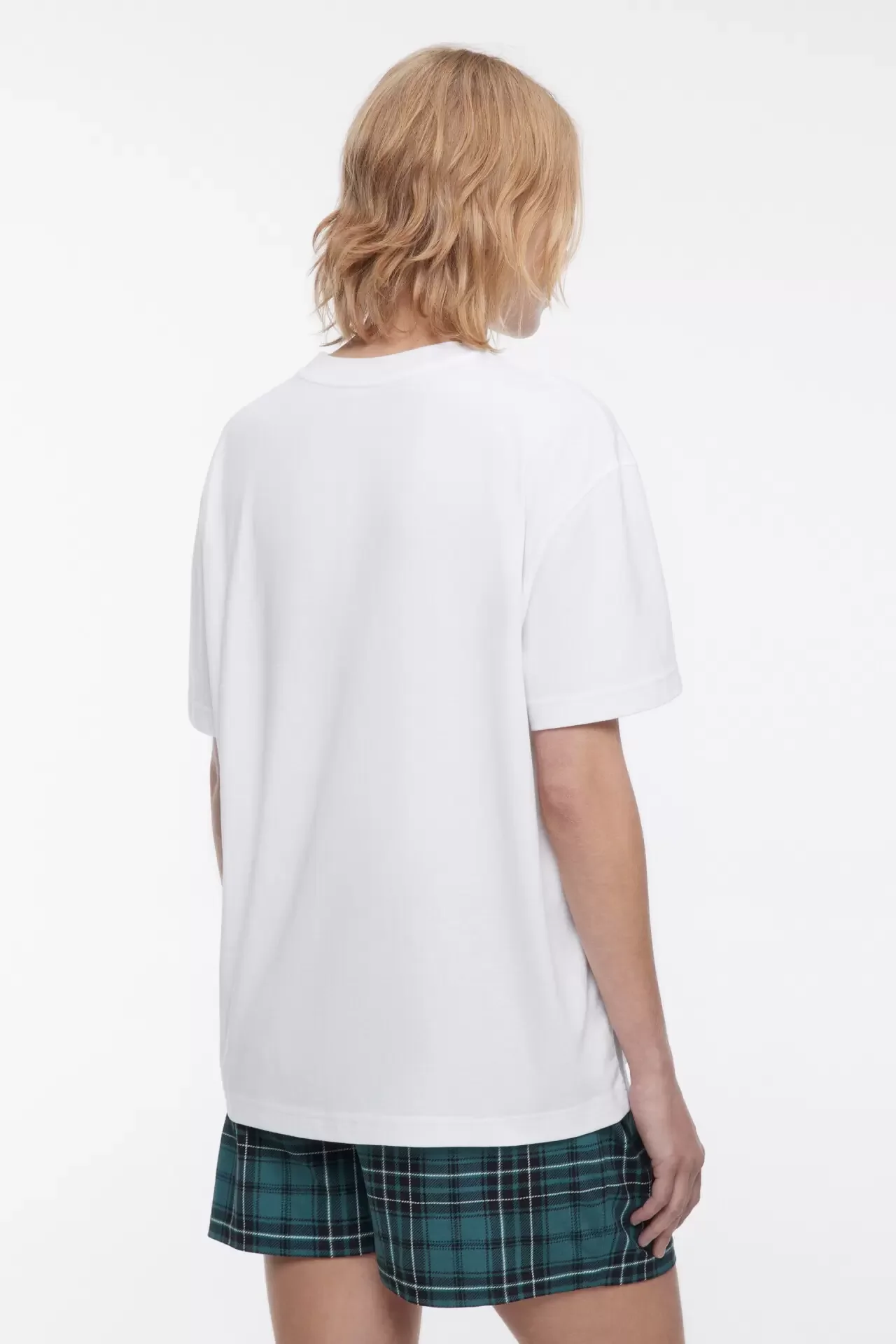Белый футболка женская Befree oversize с новогодним принтом