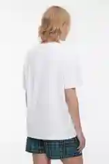 Белый футболка женская Befree oversize с новогодним принтом