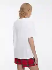 Разноцветный футболка женская Befree oversize с новогодним принтом