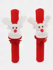 Черный браслеты новогодние светящиеся с батарейками, 2 шт