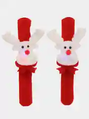 Черный браслеты новогодние светящиеся с батарейками, 2 шт
