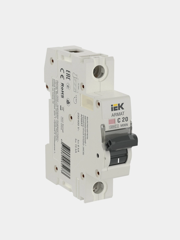 Автоматический выключатель IEK ARMAT M06N, 1П, 20А, хар-ка С, 6кА
