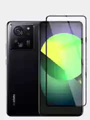 Прозрачный стекло, 1, 2 штуки, Xiaomi 13T, 13T Pro, защитное, BROSCORP, олеофобное, с черной рамкой