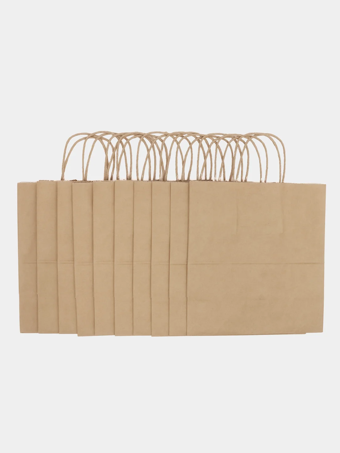 Пакет бумажный крафт с кручеными ручками, 70г/м2, 220 х 120 х 250