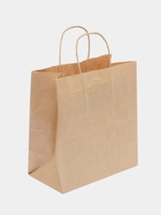 Пакет бумажный крафт с кручеными ручками, 70г/м2, 220 х 120 х 250