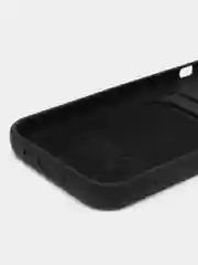 Черный чехол для iPhone, Айфон 14 / 13 / 12 / 11 / XR / XS / X / 8 / 7 / SE / PRO / MAX / PLUS / MINI, с кармашком для карт