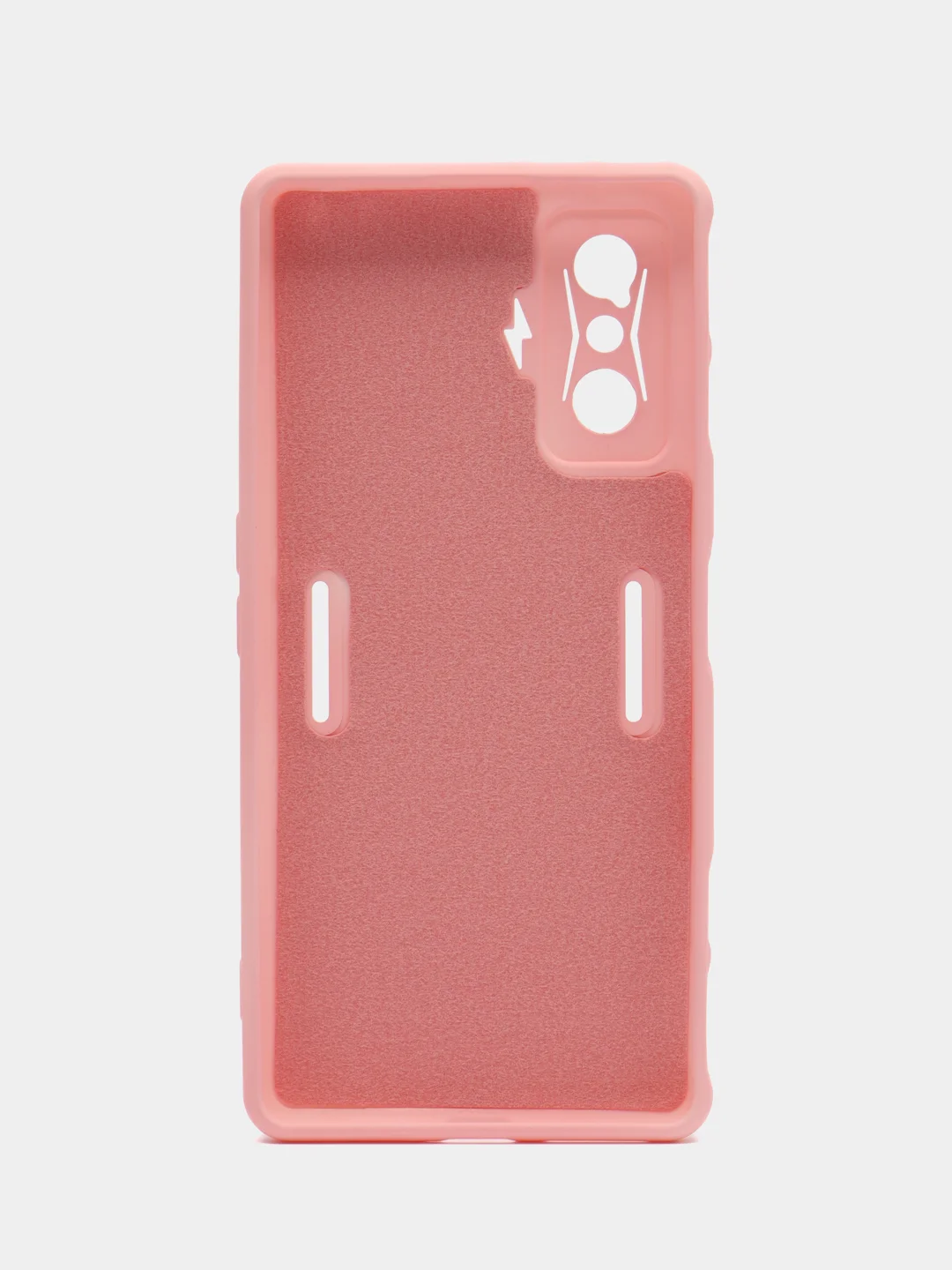 Розовый чехол для Xiaomi Poco F4 GT, Poco F4 5G с защитой камеры и текстильной подложкой внутри
