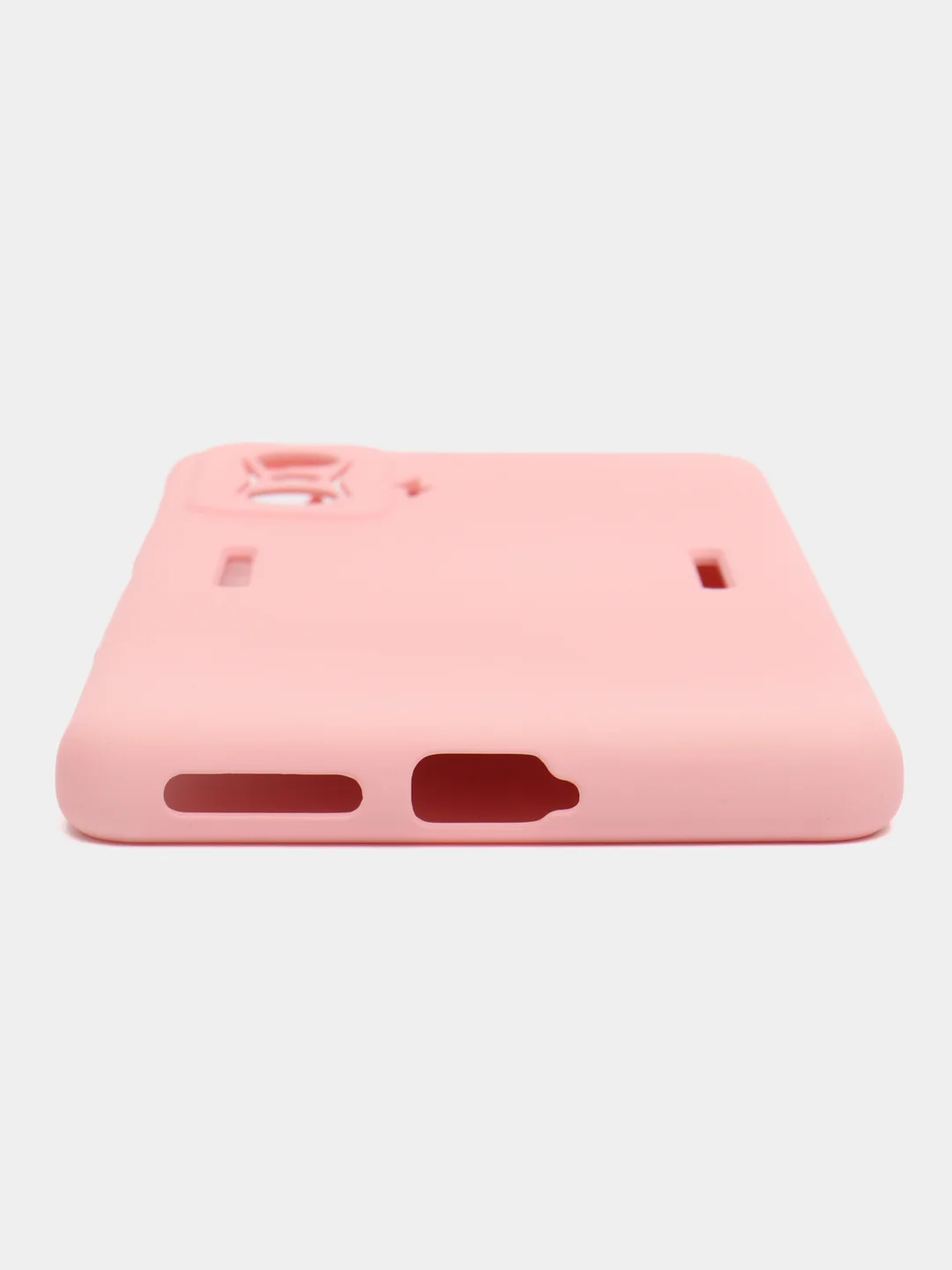Розовый чехол для Xiaomi Poco F4 GT, Poco F4 5G с защитой камеры и текстильной подложкой внутри