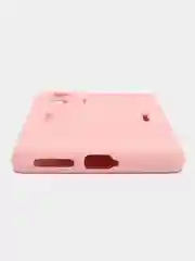 Розовый чехол для Xiaomi Poco F4 GT, Poco F4 5G с защитой камеры и текстильной подложкой внутри