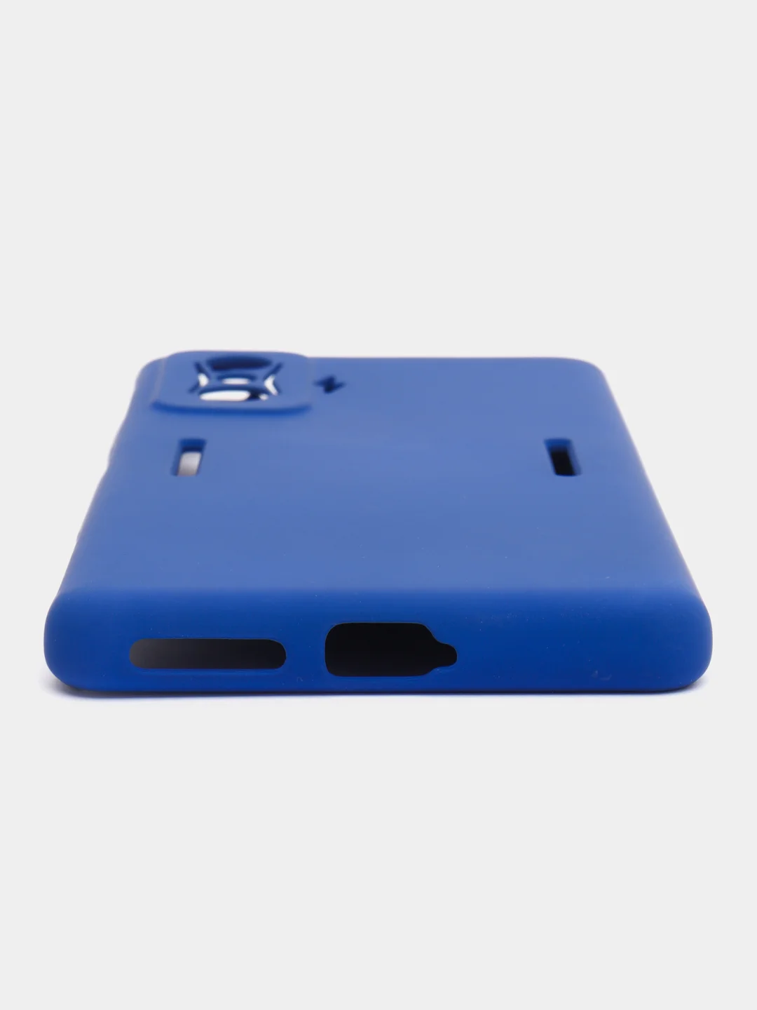 Синий чехол для Xiaomi Poco F4 GT, Poco F4 5G с защитой камеры и текстильной подложкой внутри