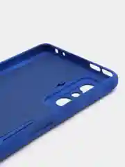 Синий чехол для Xiaomi Poco F4 GT, Poco F4 5G с защитой камеры и текстильной подложкой внутри