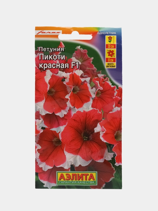 Петуния Пикоти Красная F1, красная, с белым краем, 10 штук, Аэлита
