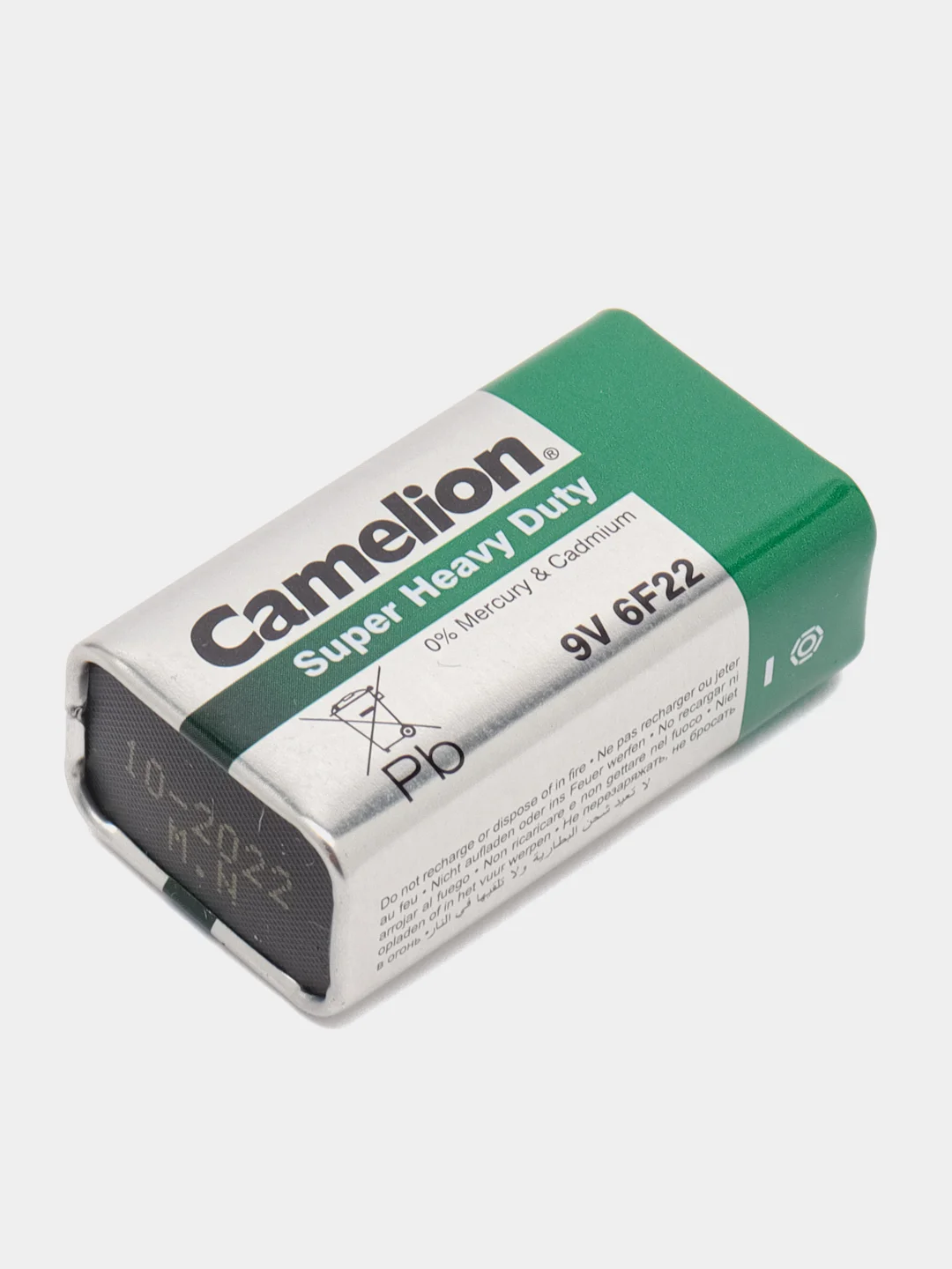 Элемент питания солевой R6F22 6F22-SP1G 9В SR-1 Camelion 1663, крона, 1 штука