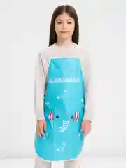 Голубой фартук кухонный, на завязках, для приготовления пищи и занятия хобби