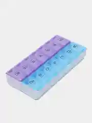 Бокс для таблеток, 14 отсеков, пластик, 18,5х9см