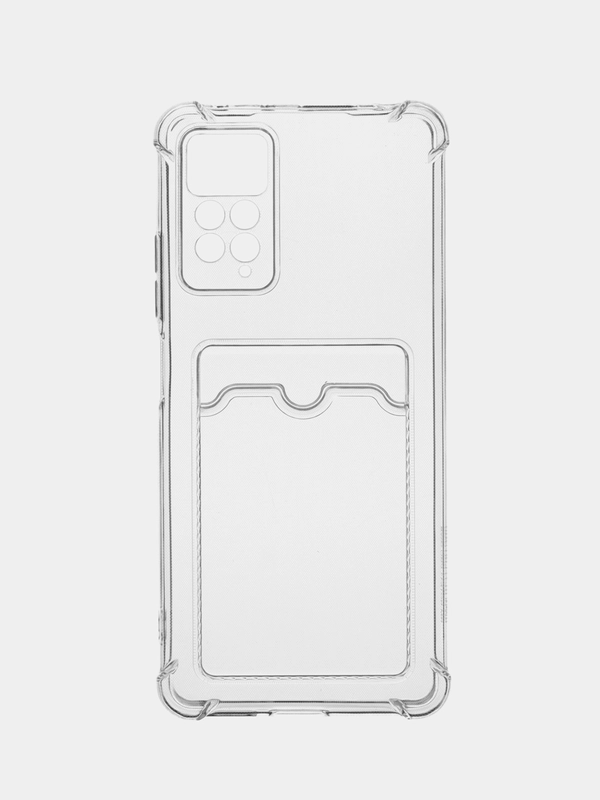 Чехол с карманом для Xiaomi 9A, 9C, A1 Plus, с защитой камеры, прозрачный, противоударный