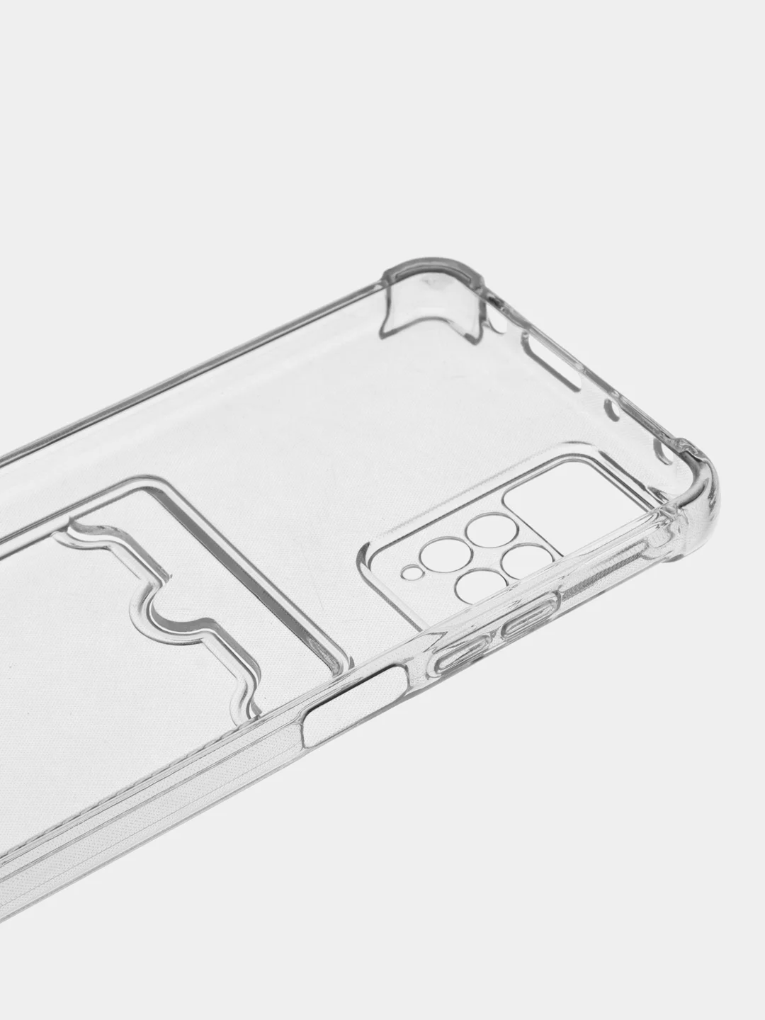 Чехол с карманом для Xiaomi 9A, 9C, A1 Plus, с защитой камеры, прозрачный, противоударный