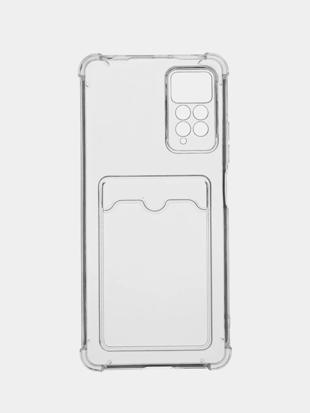 Чехол с карманом для Xiaomi 9A, 9C, A1 Plus, с защитой камеры, прозрачный, противоударный