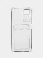 Чехол с карманом для Xiaomi 9A, 9C, A1 Plus, с защитой камеры, прозрачный, противоударный