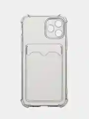 Чехол на iPhone XR / 11 / 12 / 13 /14 / Pro / Pro Max, с карманом, картхолдер, силиконовый