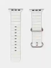 Белый силиконовый ремешок для Apple Watch 38-49 мм, Ocean band, двухцветный