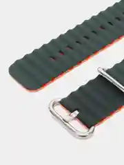 Зеленый силиконовый ремешок для Apple Watch 38-49 мм, Ocean band, двухцветный